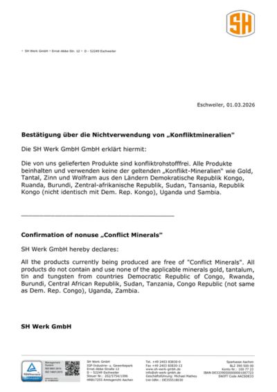 Vorschau Zertifikat Konfliktmineralien